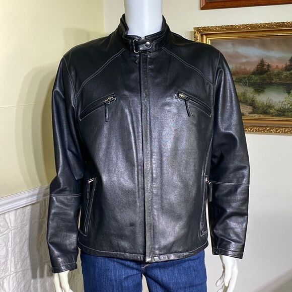 Bod & Christensen Leather Moto Jacket - Picture 2 of 16